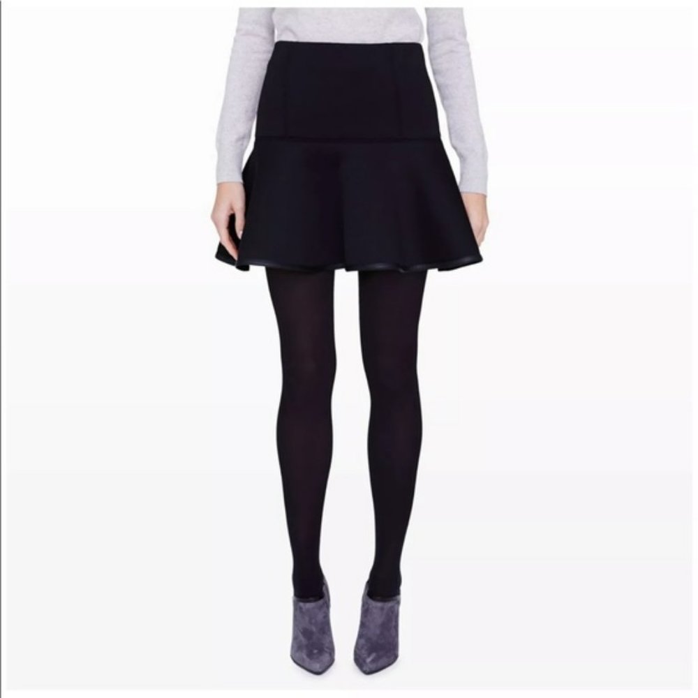 Club Monaco Black Mini Scuba A-Line Fit & Flare Skirt Women's Size 0